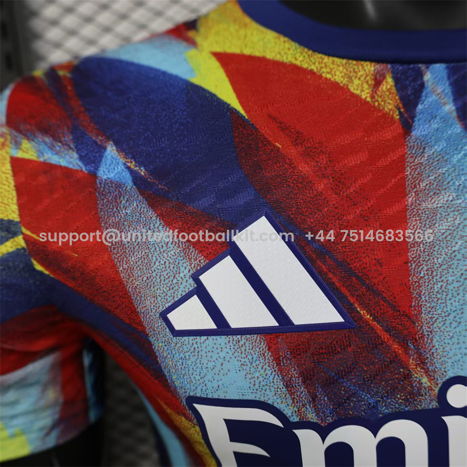 Unitedfootballkit.com | Arsenal 25-26 Colorful Flame Graffiti Pre-match Training Jersey - Player Version -Customize Name, Number and Patch | Worldwide Shipping