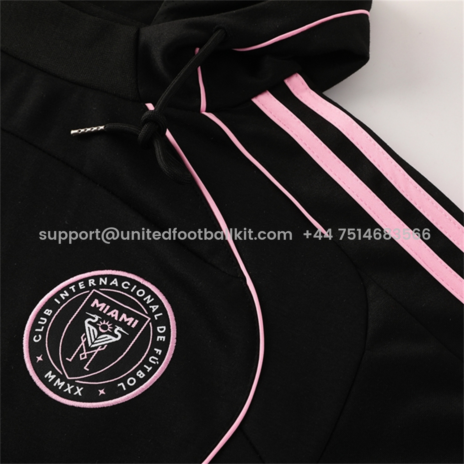 Unitedfootballkit.com | INT M.A.M 25-26 Long Sleeves Training Hoodie Set - Black Hoodie + Pants -Customize Name, Number and Patch | Worldwide Shipping
