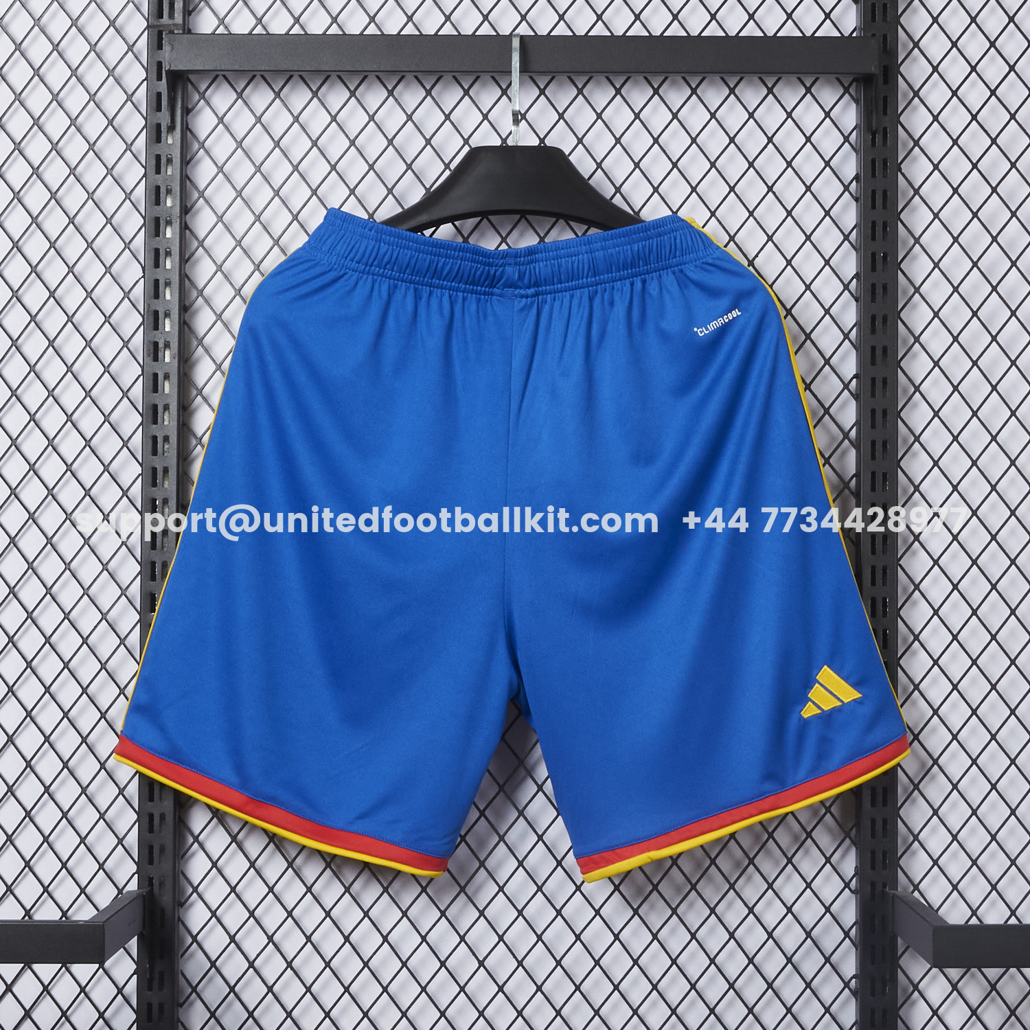 Unitedfootballkit.com | Colombia 2026 Home Blue Shorts - Fans Version -Customize Name, Number and Patch | Worldwide Shipping