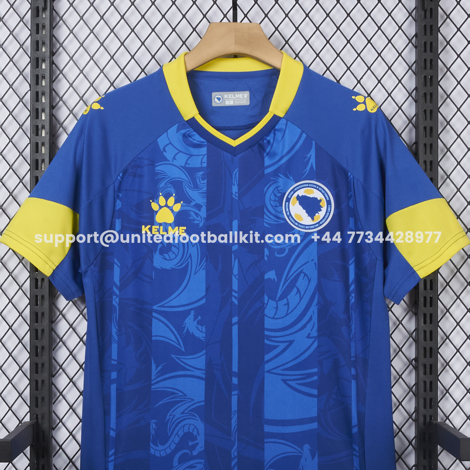 Unitedfootballkit.com | Bosnia and Herzegovina 2025 Home Jersey - Fans Version -Customize Name, Number and Patch | Worldwide Shipping