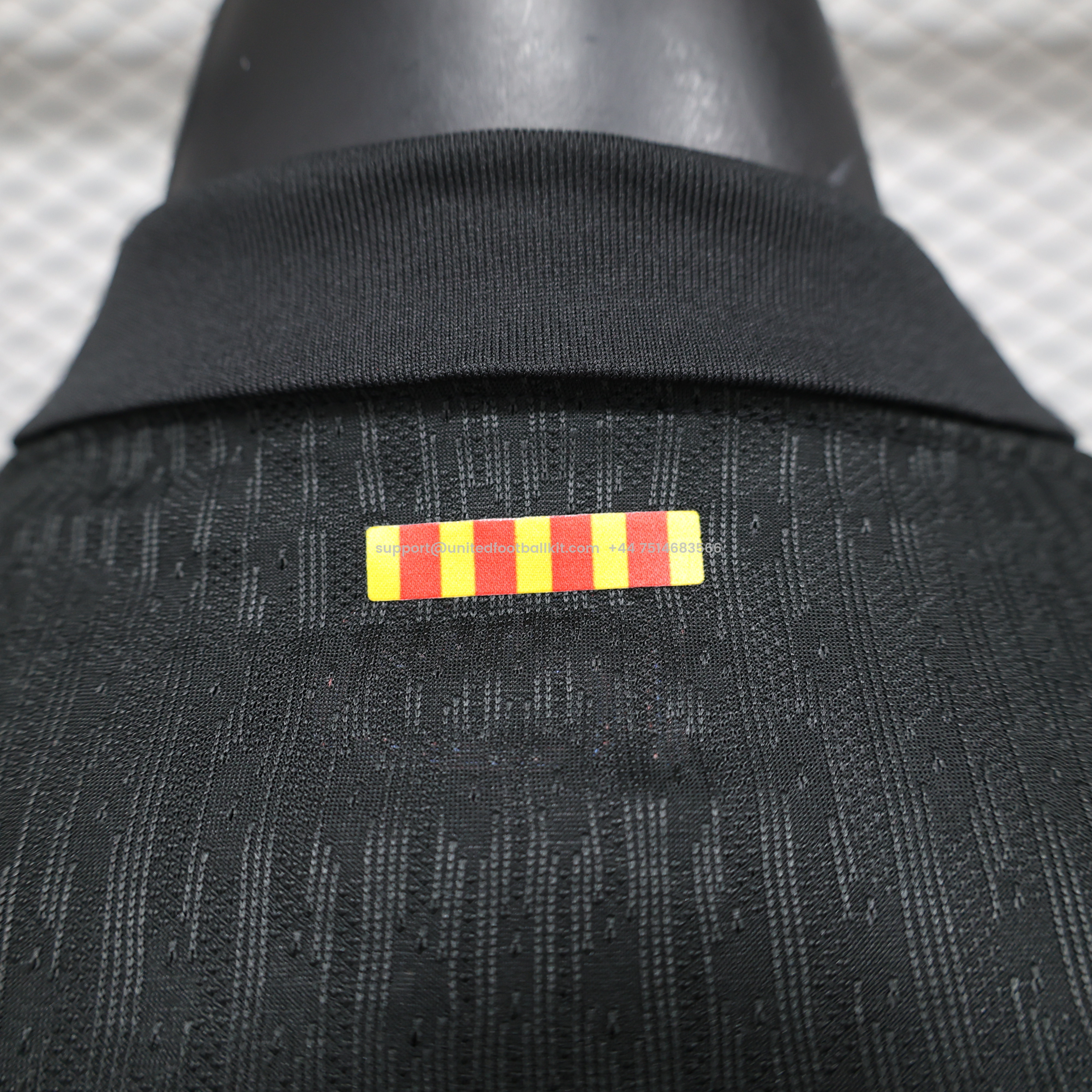 Unitedfootballkit.com | Barcelona 24-25 Away Long Sleeve Jersey with Big Logo - Player Version -Customize Name, Number and Patch | Worldwide Shipping