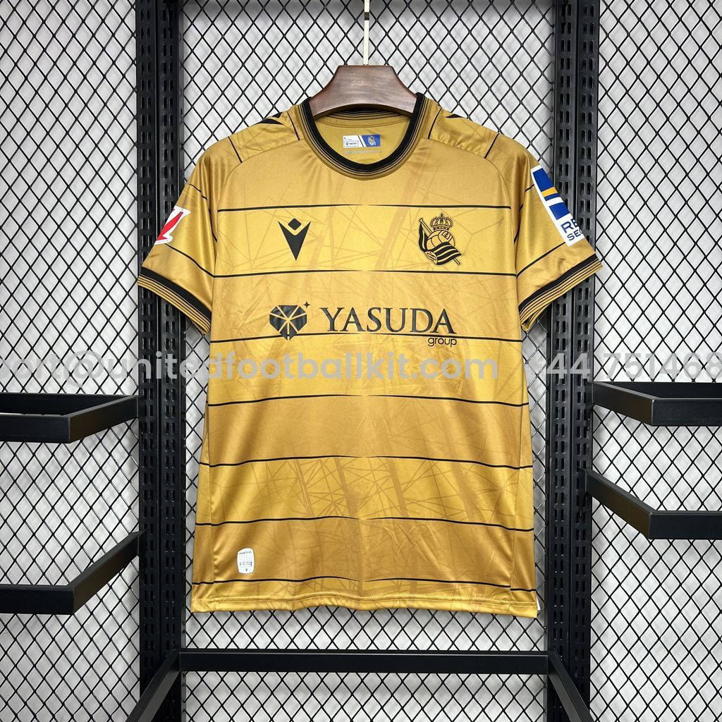 Unitedfootballkit.com | Real Sociedad 24-25 Away Jersey - Fans Version -Customize Name, Number and Patch | Worldwide Shipping