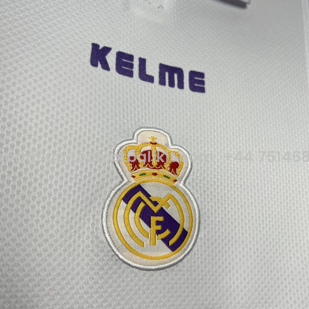 Unitedfootballkit.com | Retro Real Madrid 1997-98 Home Stadium Jersey -Customize Name, Number and Patch | Worldwide Shipping