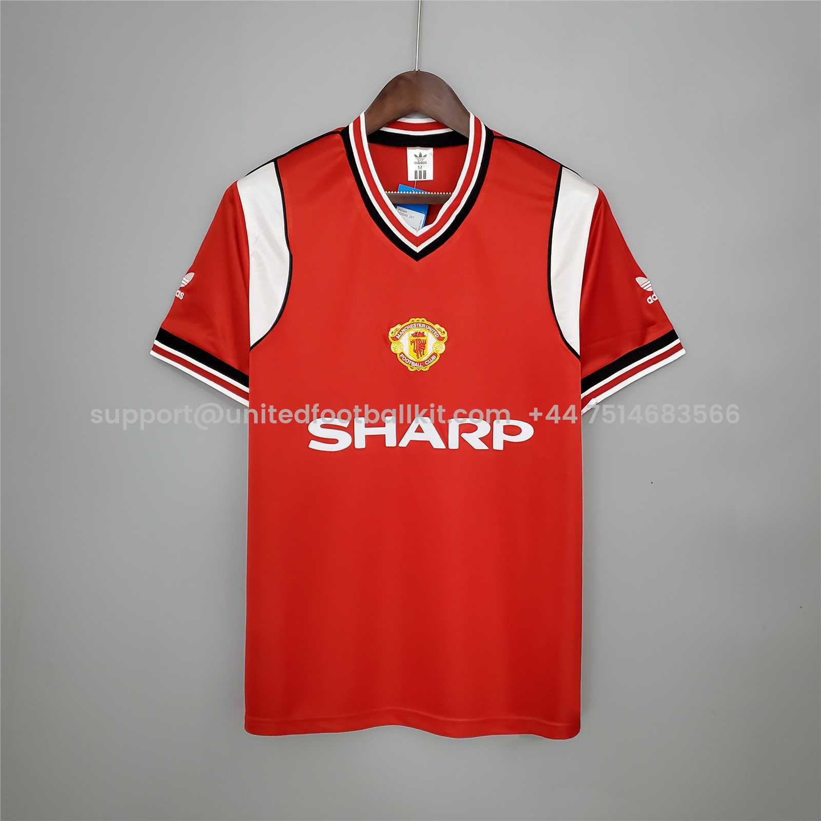 Unitedfootballkit.com | Retro Manchester United 85-86 Home Stadium Jersey -Customize Name, Number and Patch | Worldwide Shipping