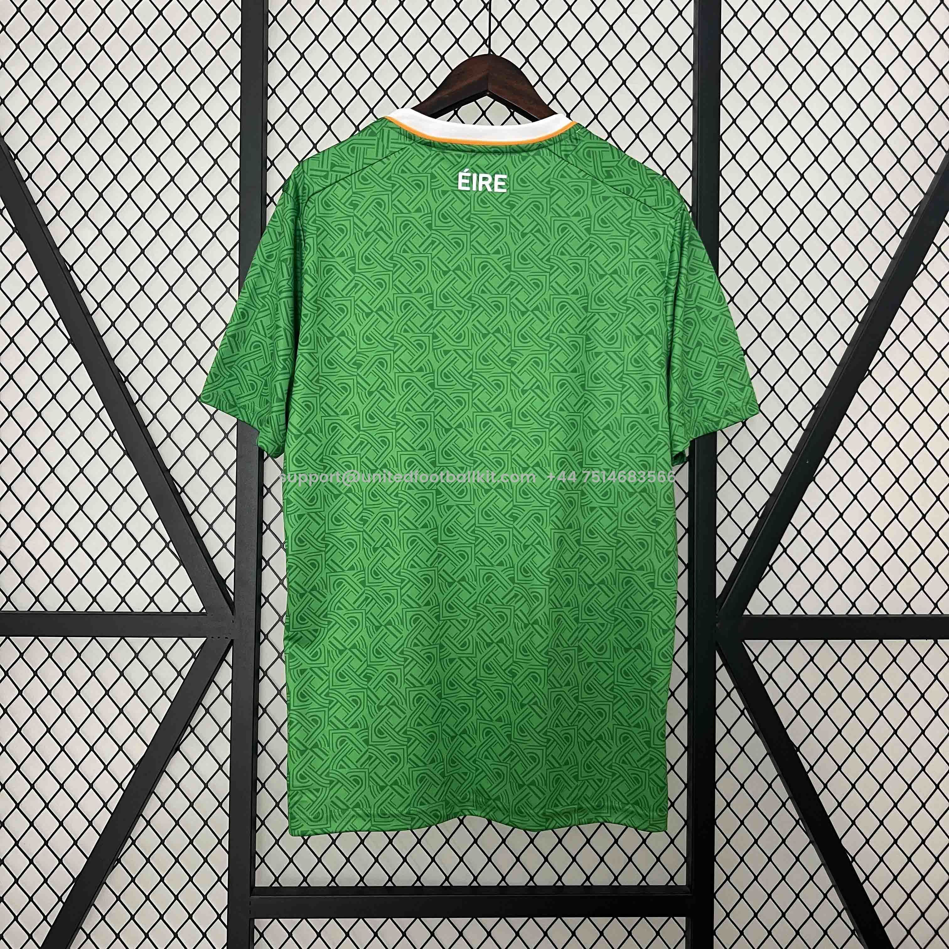 Unitedfootballkit.com | Ireland 2024 Home Stadium Jersey - Fans Version (with SKY patch) -Customize Name, Number and Patch | Worldwide Shipping