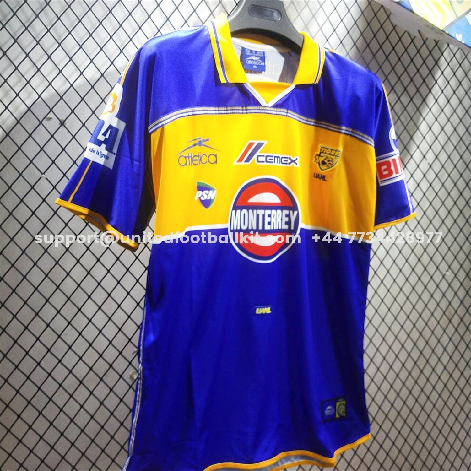 Unitedfootballkit.com | Retro Tigres UANL 2000-01 Away Jersey -Customize Name, Number and Patch | Worldwide Shipping
