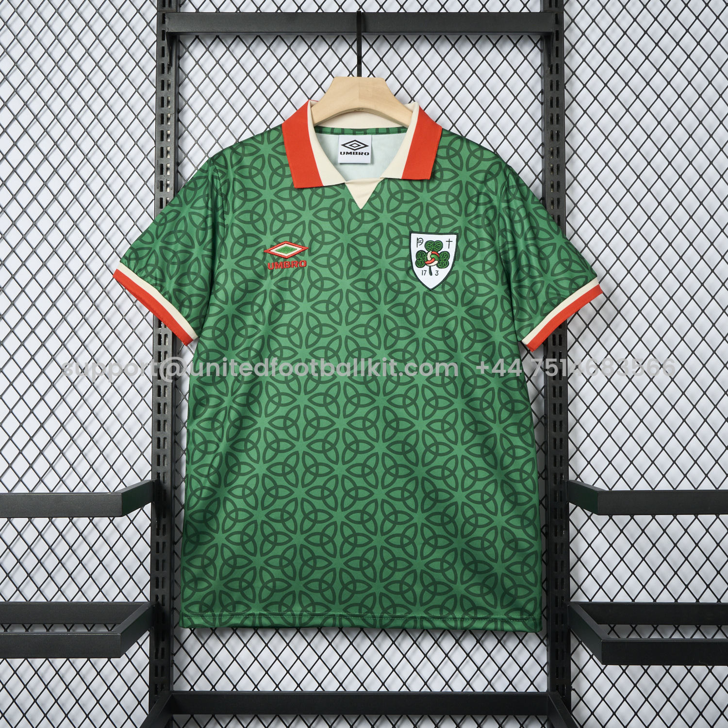 Unitedfootballkit.com | Ireland 2025 St. Patrick's Day Green Jersey - Fans Version -Customize Name, Number and Patch | Worldwide Shipping