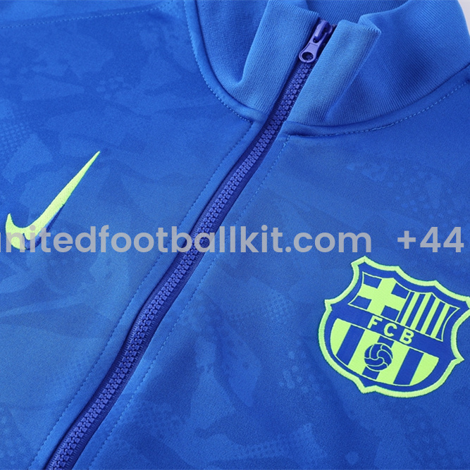Unitedfootballkit.com | Barcelona 24-25 Jacket Training Tracksuit - Blue Top and Black Pants -Customize Name, Number and Patch | Worldwide Shipping