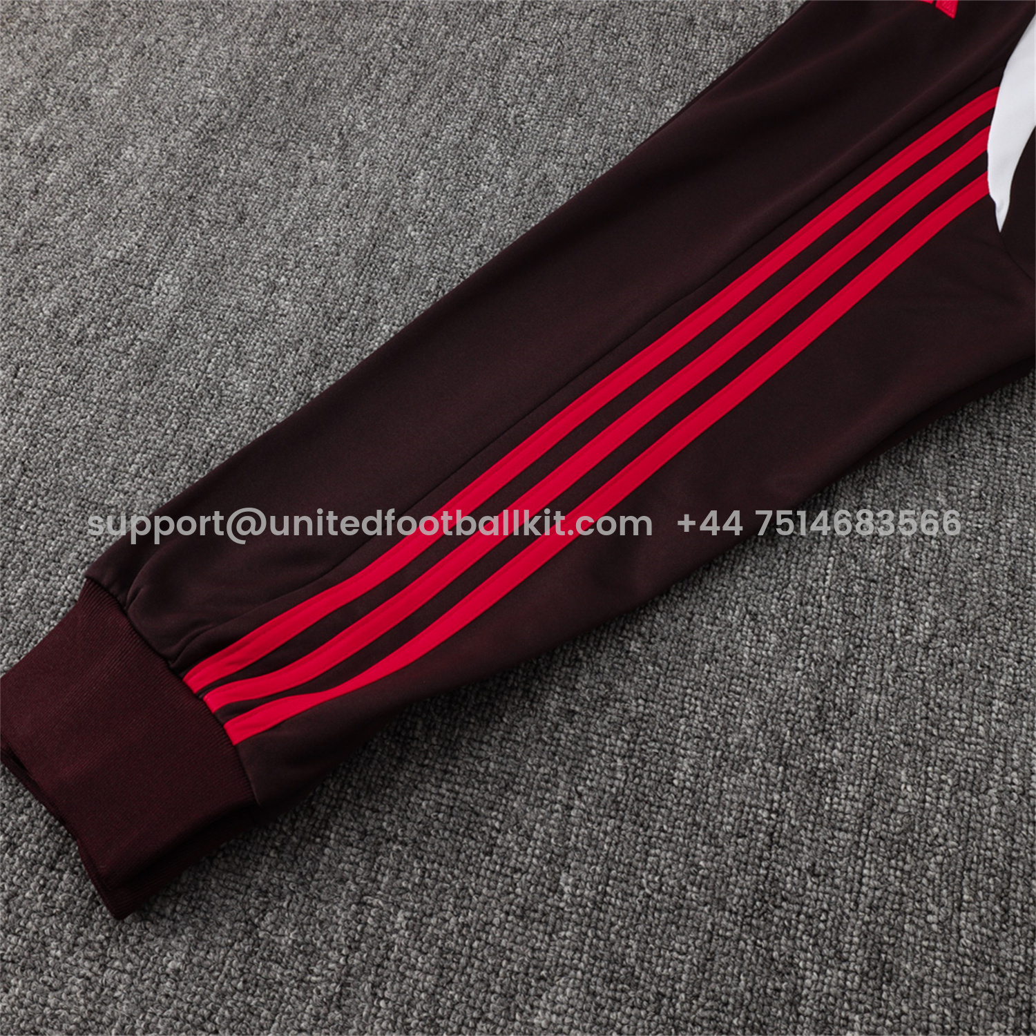 Unitedfootballkit.com | Bayern Munich 24-25 Long Sleeve Training Set - Dark Red -Customize Name, Number and Patch | Worldwide Shipping