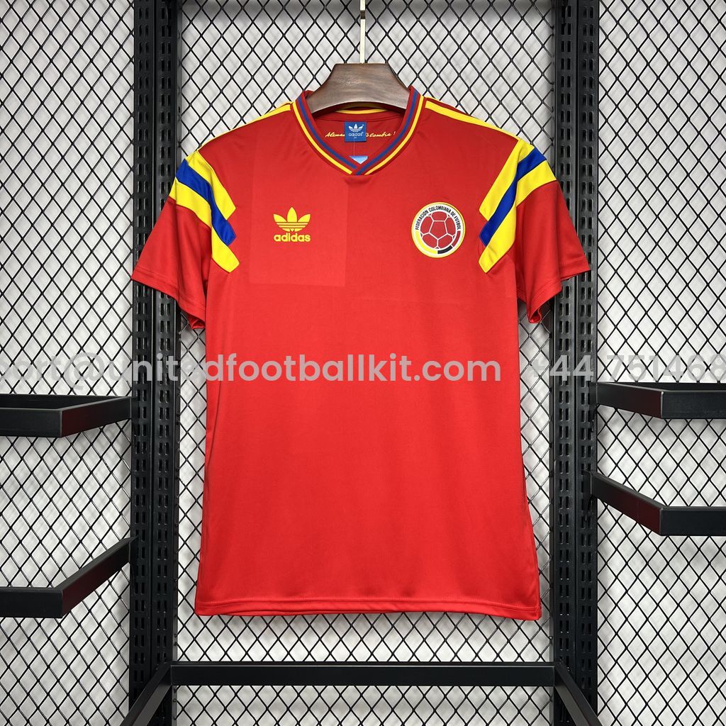 Unitedfootballkit.com | Retro Colombia 1990 Away Jersey -Customize Name, Number and Patch | Worldwide Shipping