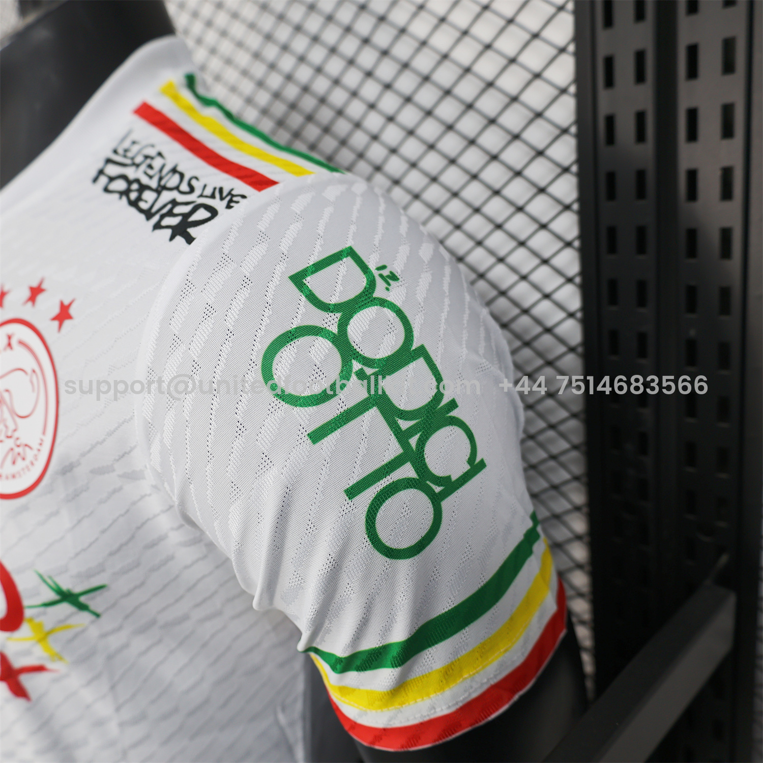 Unitedfootballkit.com | Ajax x B-O-B Marly 2025-26 40th White Special Edition Jersey - Player Version -Customize Name, Number and Patch | Worldwide Shipping