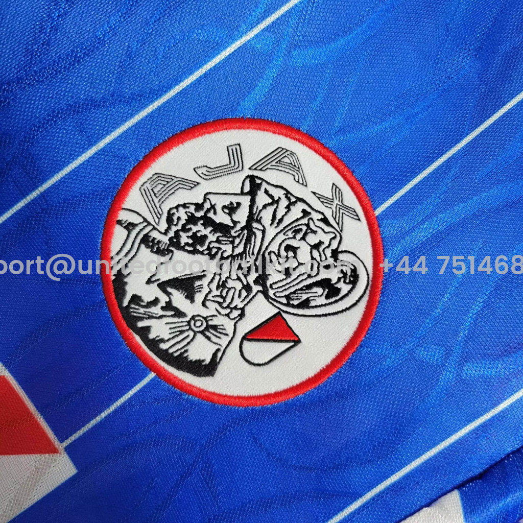 Unitedfootballkit.com | Retro Ajax 1990 Away Stadium Jersey -Customize Name, Number and Patch | Worldwide Shipping