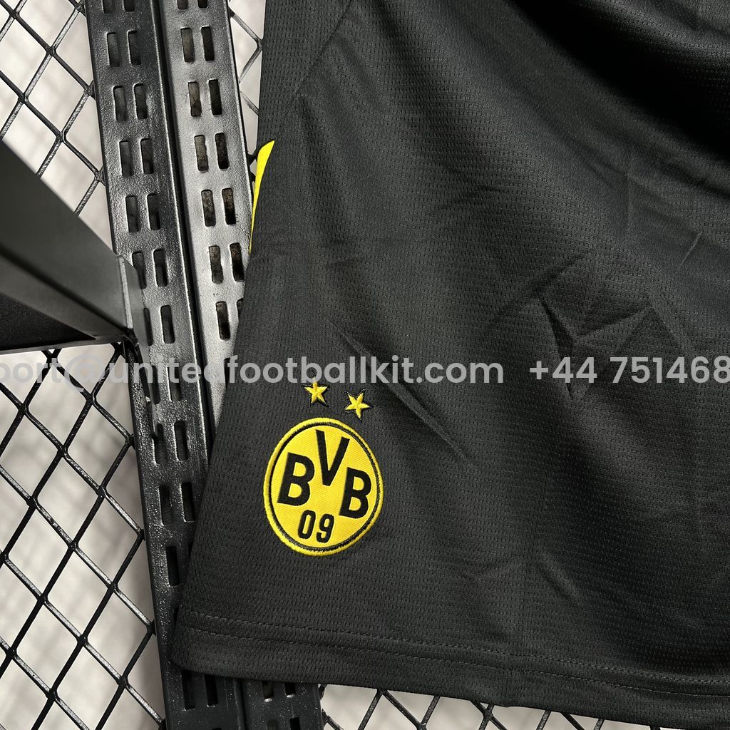 Unitedfootballkit.com | Dortmund 24-25 Home Shorts - Fans Version -Customize Name, Number and Patch | Worldwide Shipping