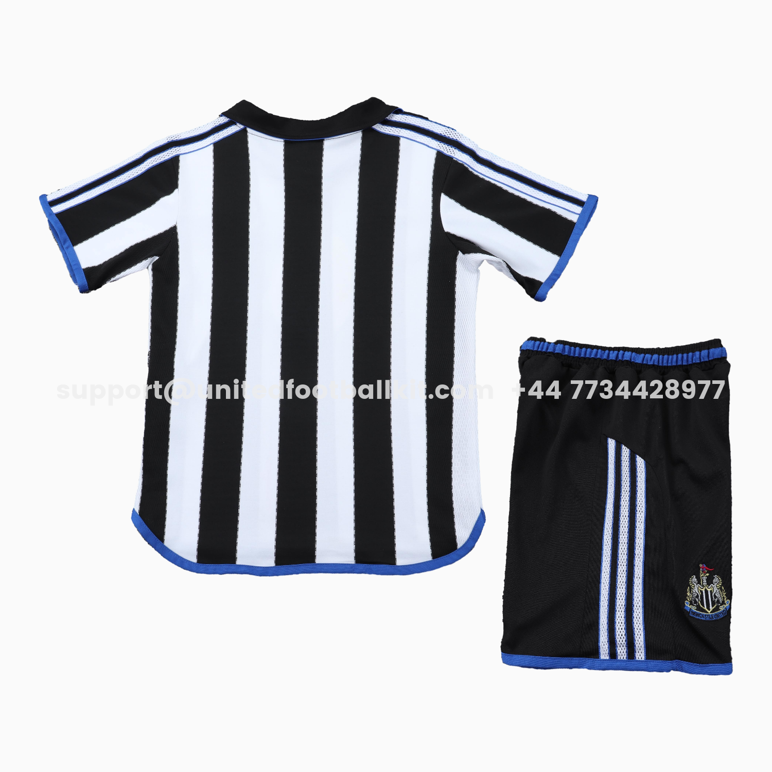 Unitedfootballkit.com | Retro Newcastle United 1999-00 Home Kids Kit -Customize Name, Number and Patch | Worldwide Shipping