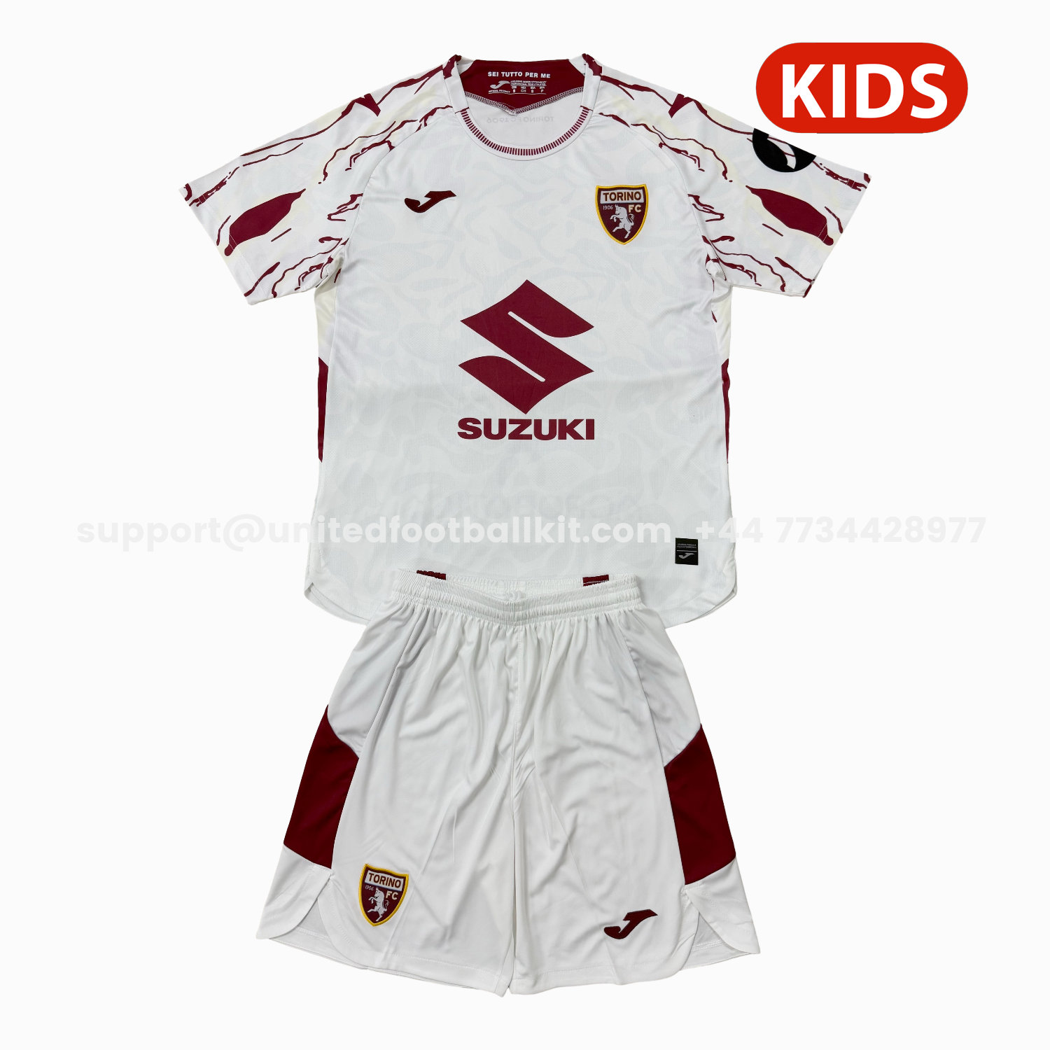 Unitedfootballkit.com | Torino 25-26 Away Kids Kit -Customize Name, Number and Patch | Worldwide Shipping
