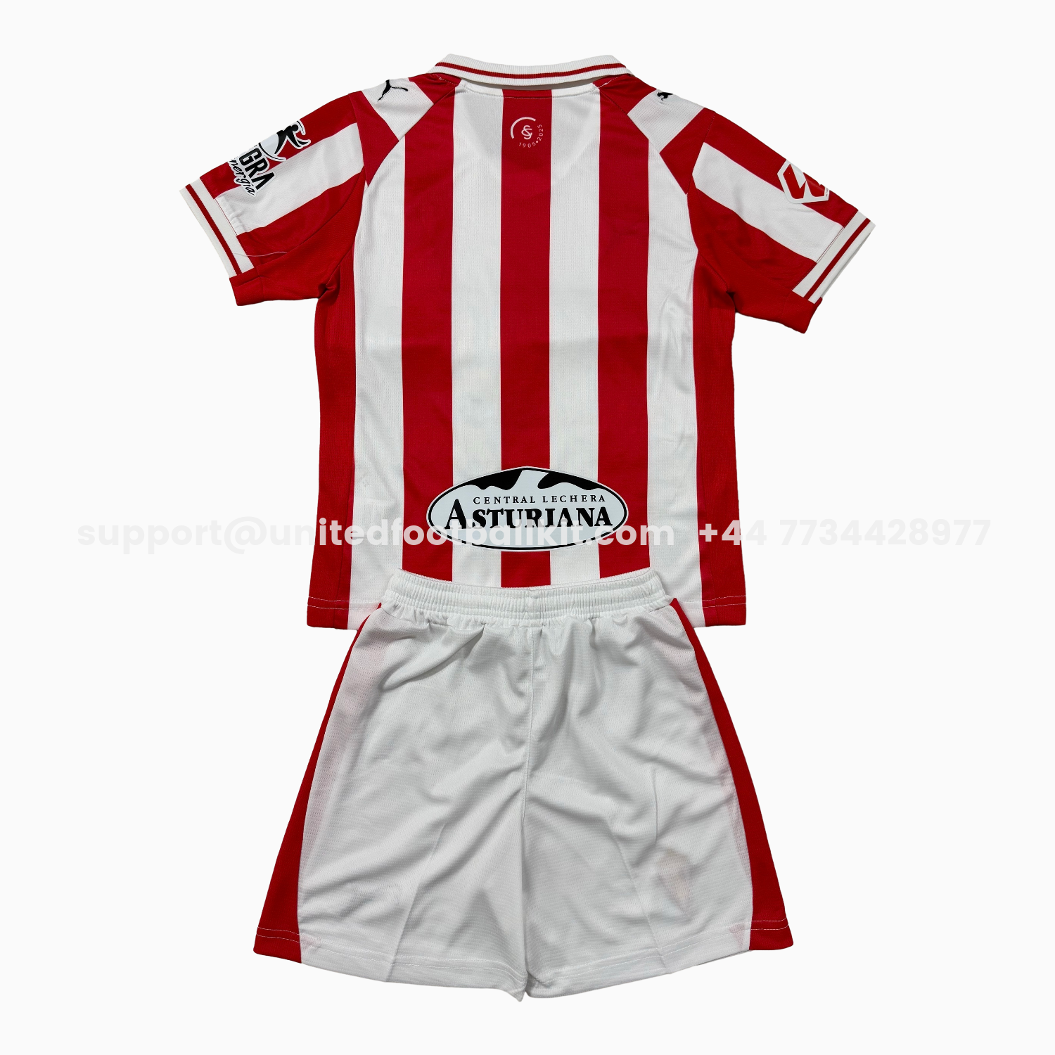 Unitedfootballkit.com | Sporting Gijon 25-26 Home Men's Adult Jersey Set - Fans Version -Customize Name, Number and Patch | Worldwide Shipping