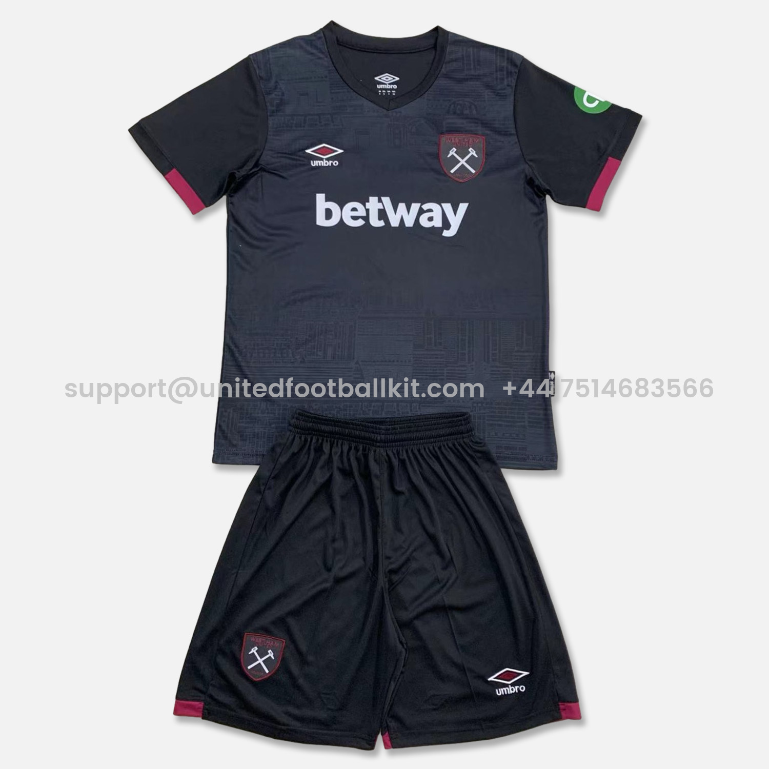 Unitedfootballkit.com | West Ham United 24-25 Away Men's Adult Jersey Set - Fans Version -Customize Name, Number and Patch | Worldwide Shipping