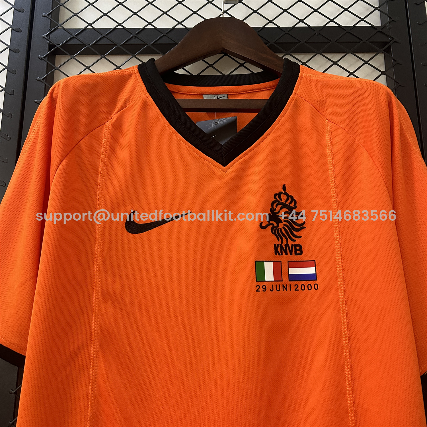 Unitedfootballkit.com | Retro Netherlands 2000 Home Stadium Jersey -Customize Name, Number and Patch | Worldwide Shipping