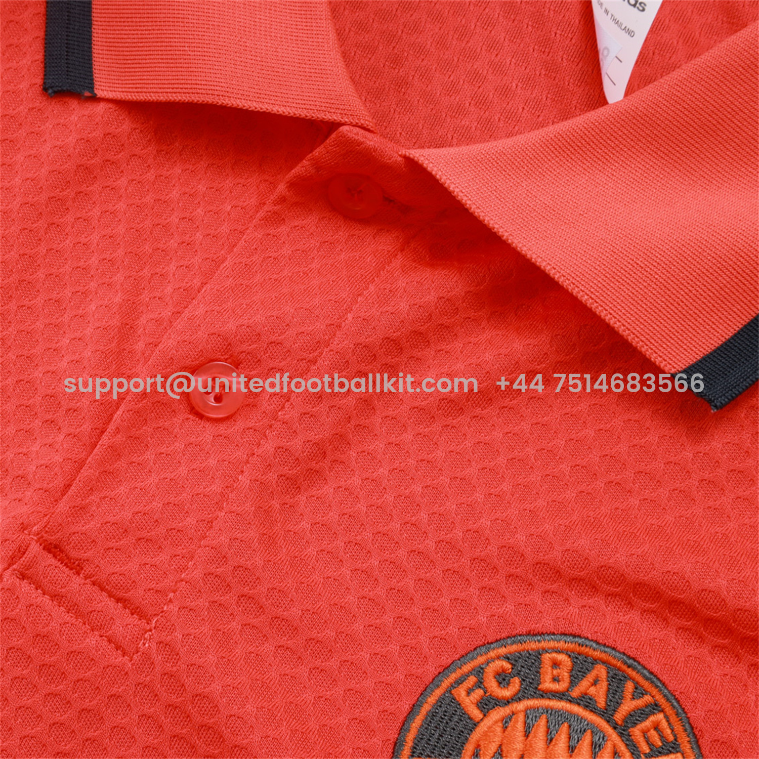Unitedfootballkit.com | Bayern Munich 25-26 POLO Short-Sleeve Training Set - Orange Top and Deep Grey Pants -Customize Name, Number and Patch | Worldwide Shipping