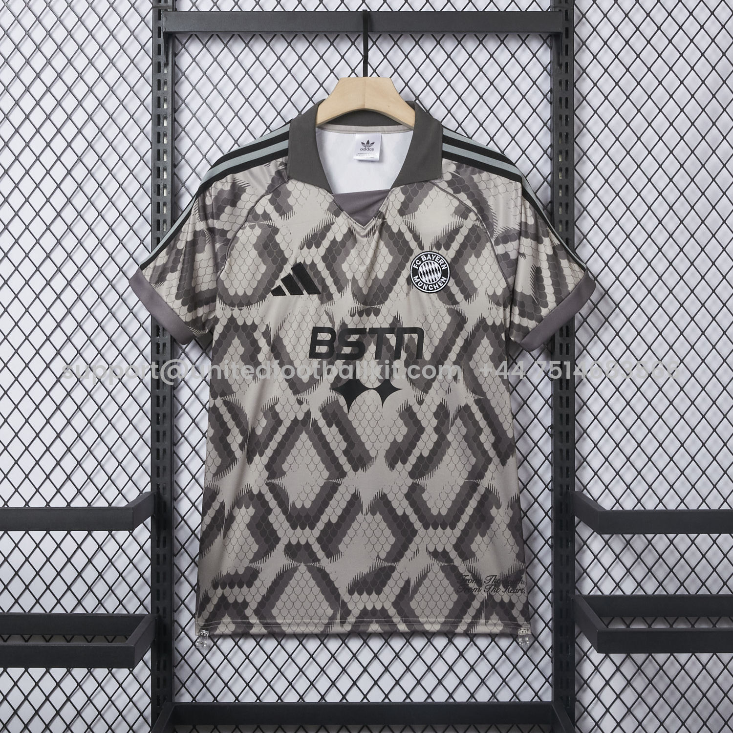 Unitedfootballkit.com | Bayern Munich x BSTN 25-26 Brown Special Edition Jersey - Fans Version -Customize Name, Number and Patch | Worldwide Shipping