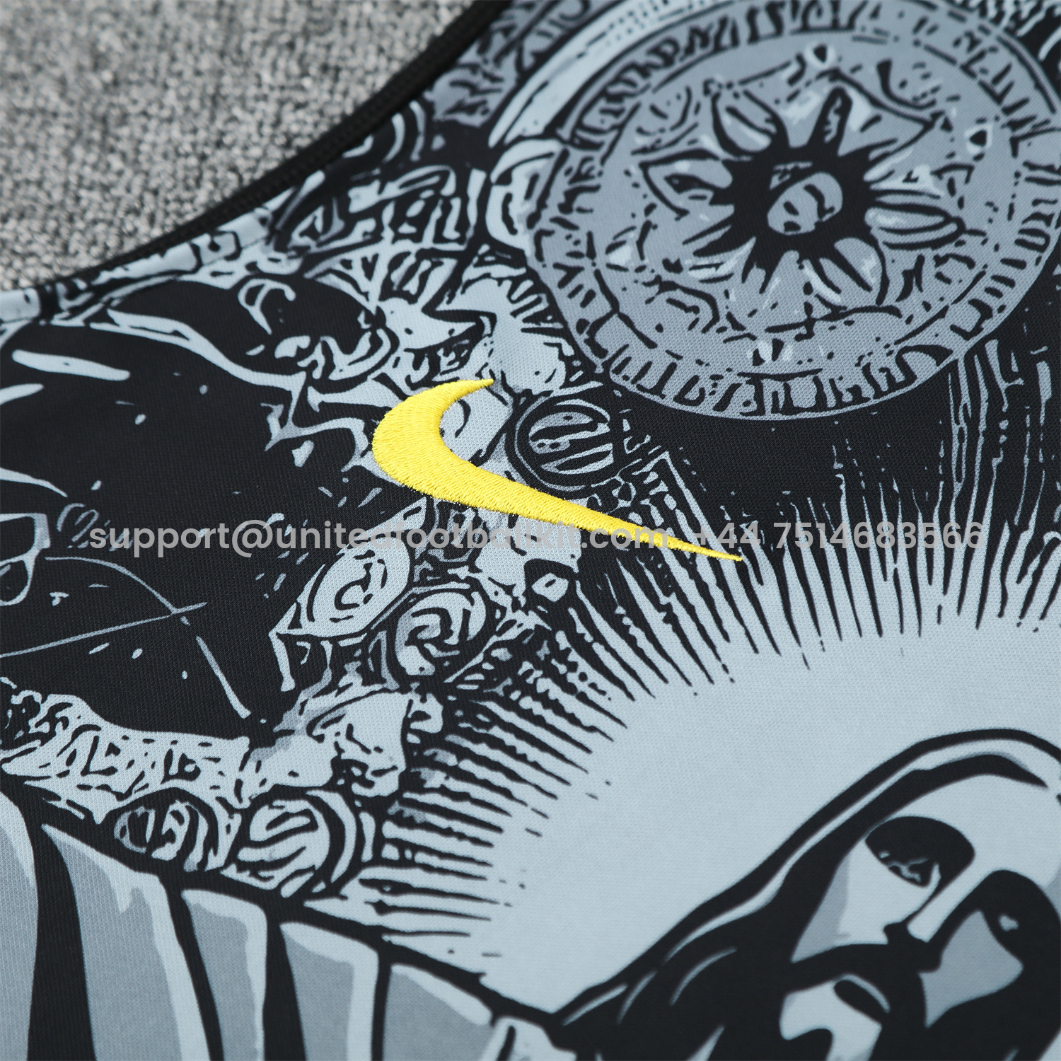 Unitedfootballkit.com | Brazil 25-26 Gray Jesus Statue Vest Training Set - Gray Vest & Black Shorts -Customize Name, Number and Patch | Worldwide Shipping