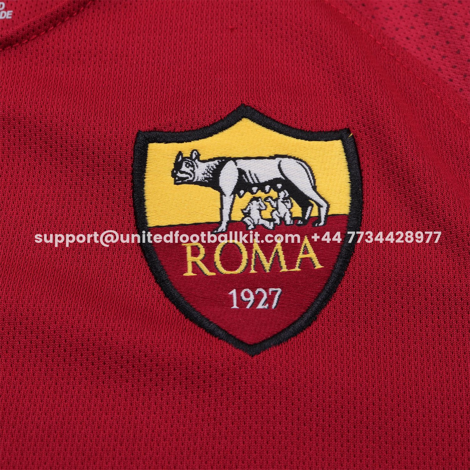 Unitedfootballkit.com | Retro Roma 2017-18 Home Kids Kit -Customize Name, Number and Patch | Worldwide Shipping