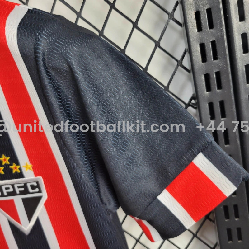 Unitedfootballkit.com | Sao Paulo 2024 Away Stadium Kids Kit -Customize Name, Number and Patch | Worldwide Shipping