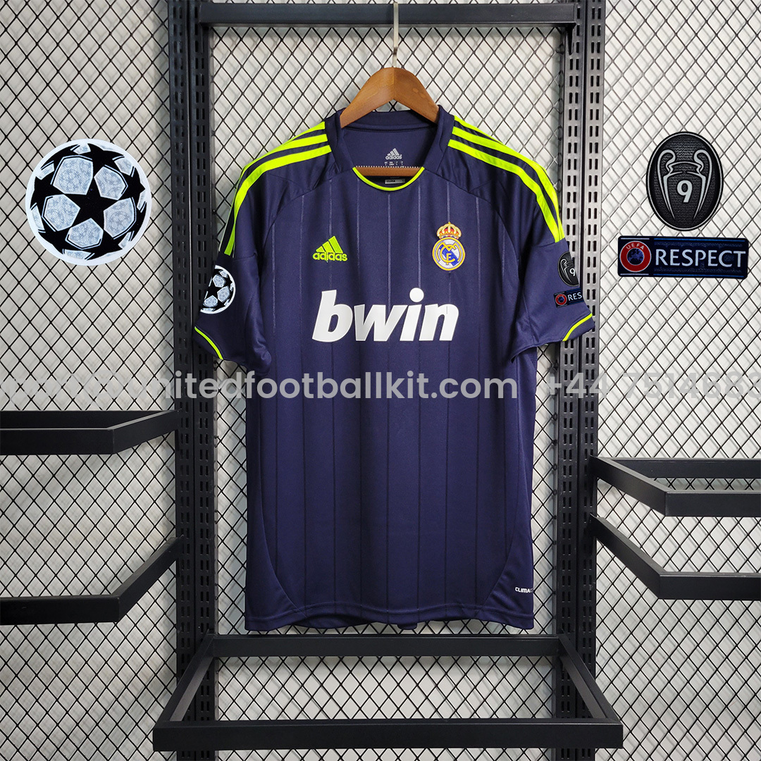 Unitedfootballkit.com | Retro Real Madrid 12-13 Away Jersey -Customize Name, Number and Patch | Worldwide Shipping