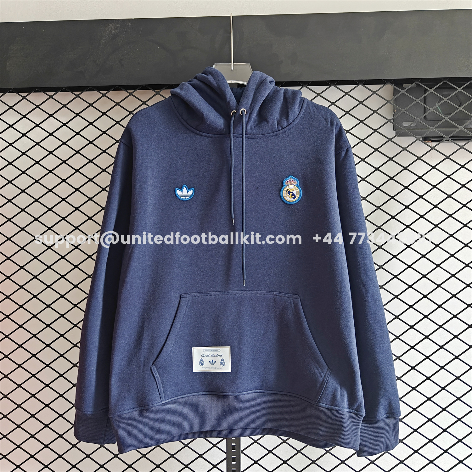 Unitedfootballkit.com | Real Madrid 25-26 Originals Terrace Icon Unisex Pullover Hoodie -Customize Name, Number and Patch | Worldwide Shipping