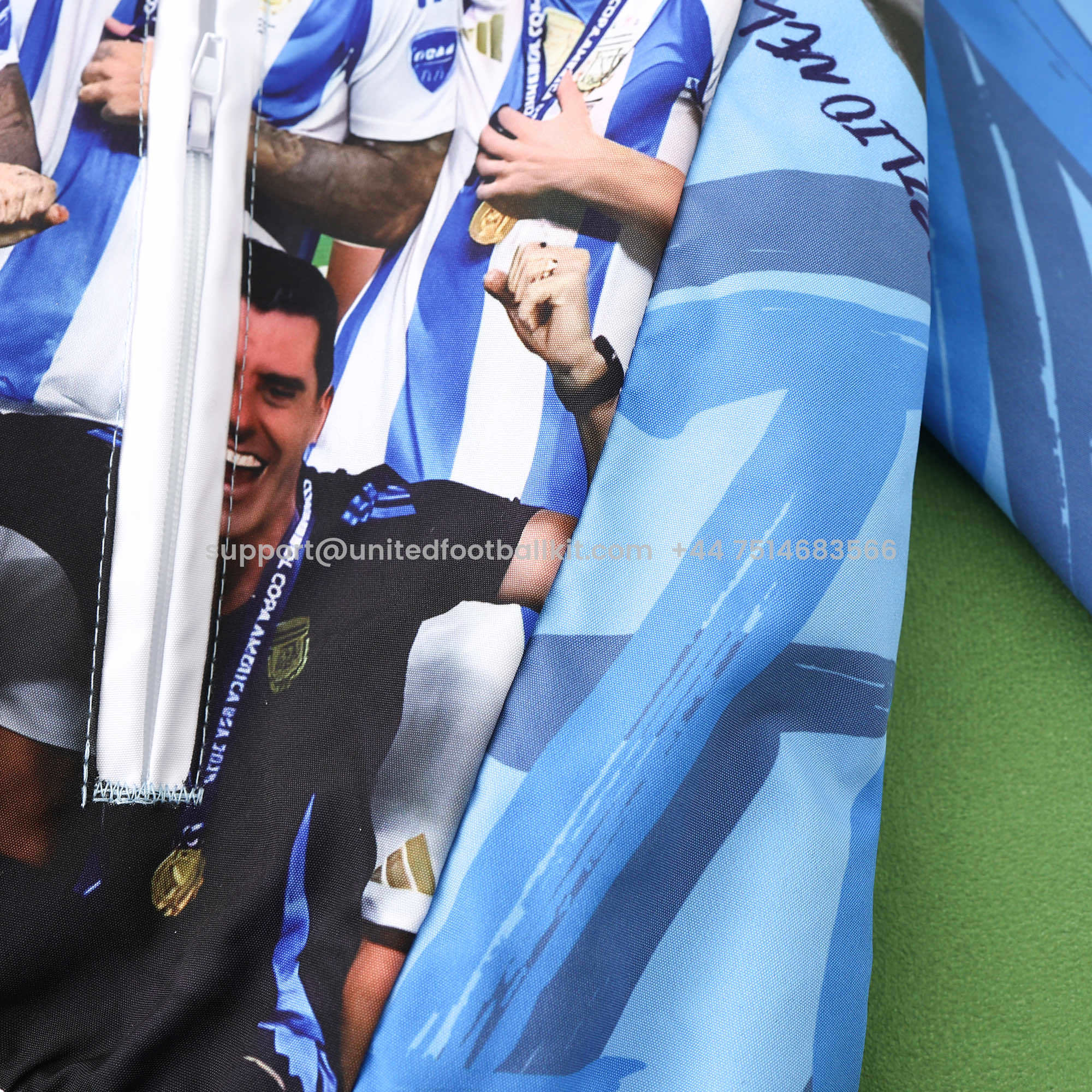 Unitedfootballkit.com | Argentina 24-25 Blue Double Sided Reversible Windbreaker - 2024 Copa America Championship -Customize Name, Number and Patch | Worldwide Shipping