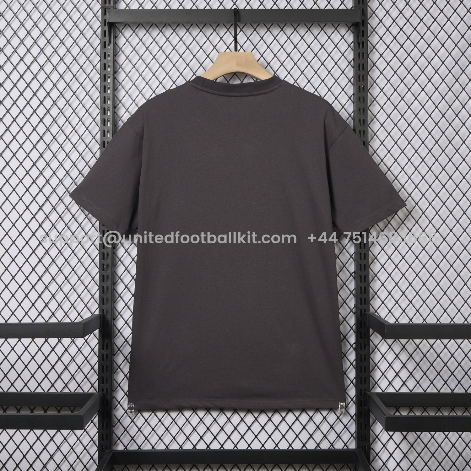 Unitedfootballkit.com | Barcelona x Travis Scott 24-25 Football Eagle Pattern Dark Grey T-shirt -Customize Name, Number and Patch | Worldwide Shipping