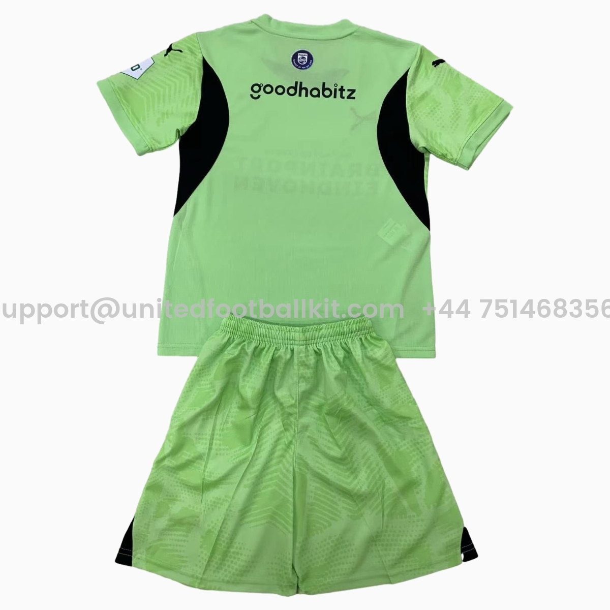 Unitedfootballkit.com | PSV Eindhoven 24-25 Light Green Goalkeeper Men's Adult Jersey Set - Fans Version -Customize Name, Number and Patch | Worldwide Shipping