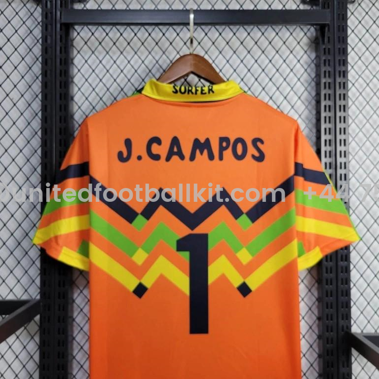 Unitedfootballkit.com | Retro Mexico 1994 Goalkeeper Green Orange Jersey -Customize Name, Number and Patch | Worldwide Shipping