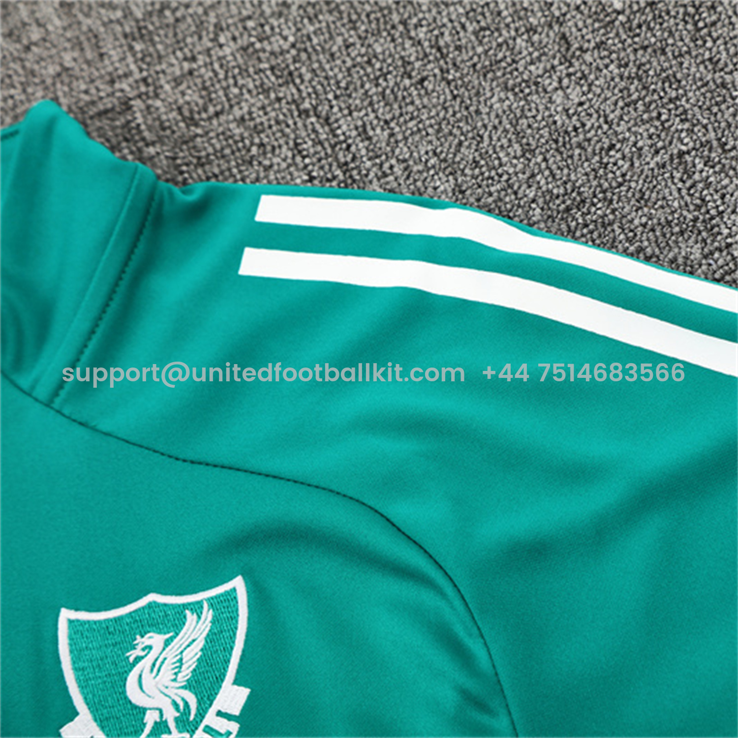 Unitedfootballkit.com | Liver.pool 25-26 Kids Long Sleeve Training Set - Green Top & Black Pants -Customize Name, Number and Patch | Worldwide Shipping