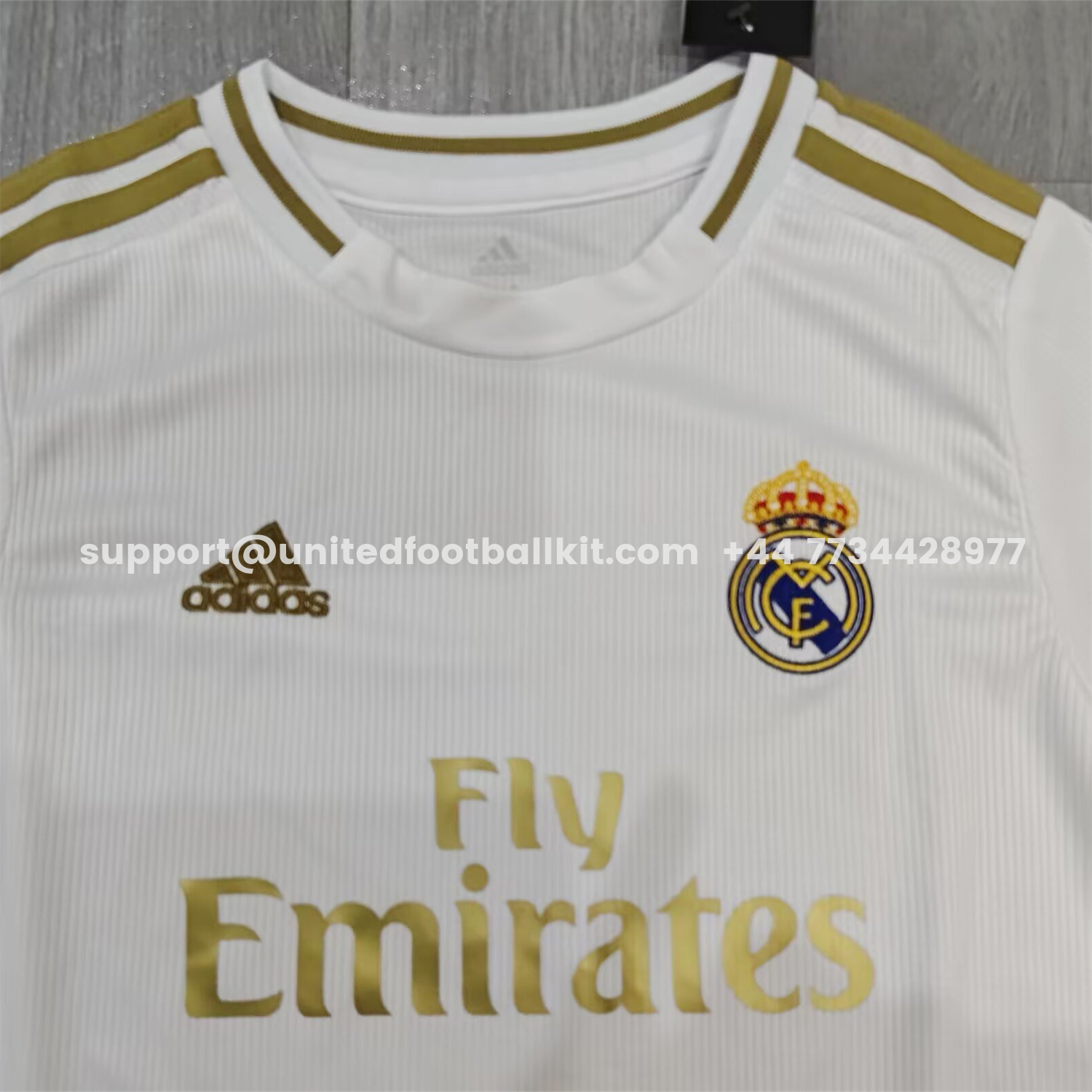 Unitedfootballkit.com | Retro Real Madrid 2019-20 Home Kids Kit -Customize Name, Number and Patch | Worldwide Shipping