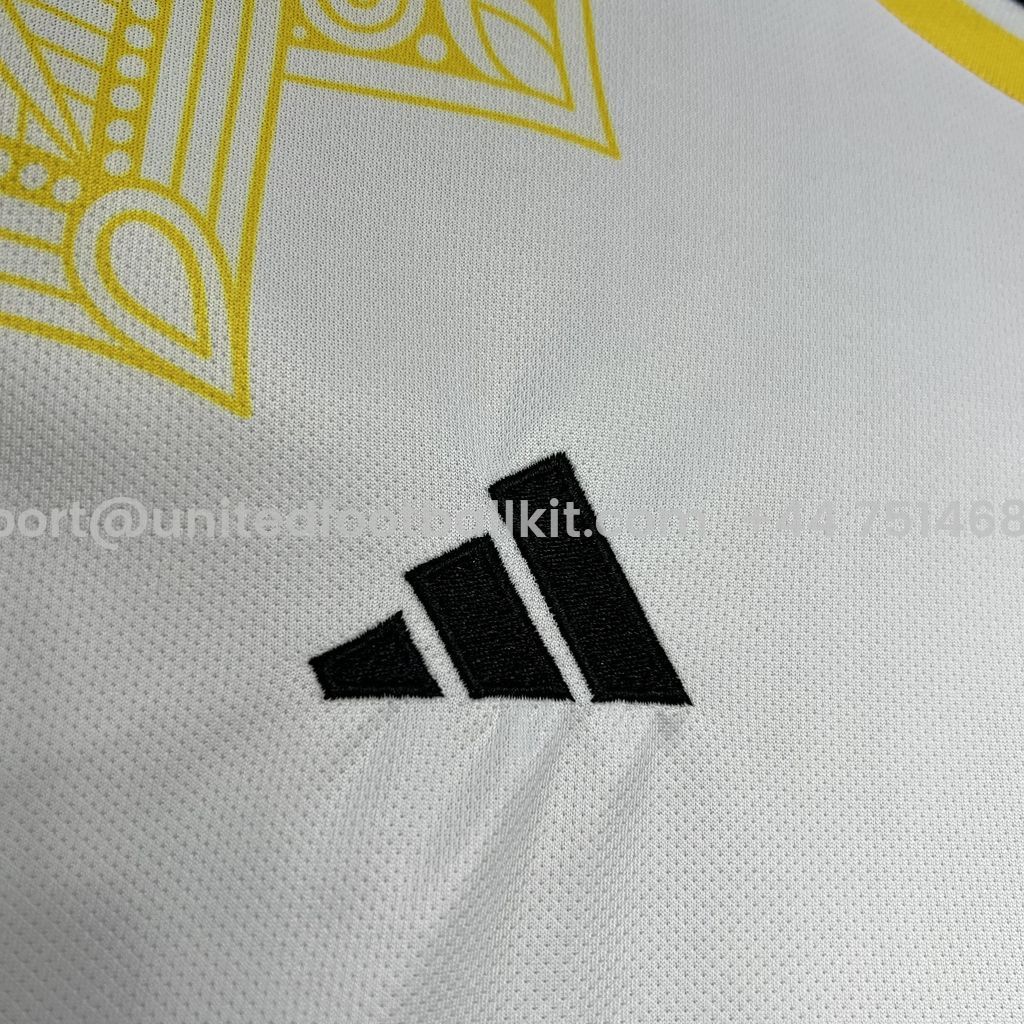 Unitedfootballkit.com | Real Madrid 24-25 White and Black Mamba Jersey - Fans Version -Customize Name, Number and Patch | Worldwide Shipping
