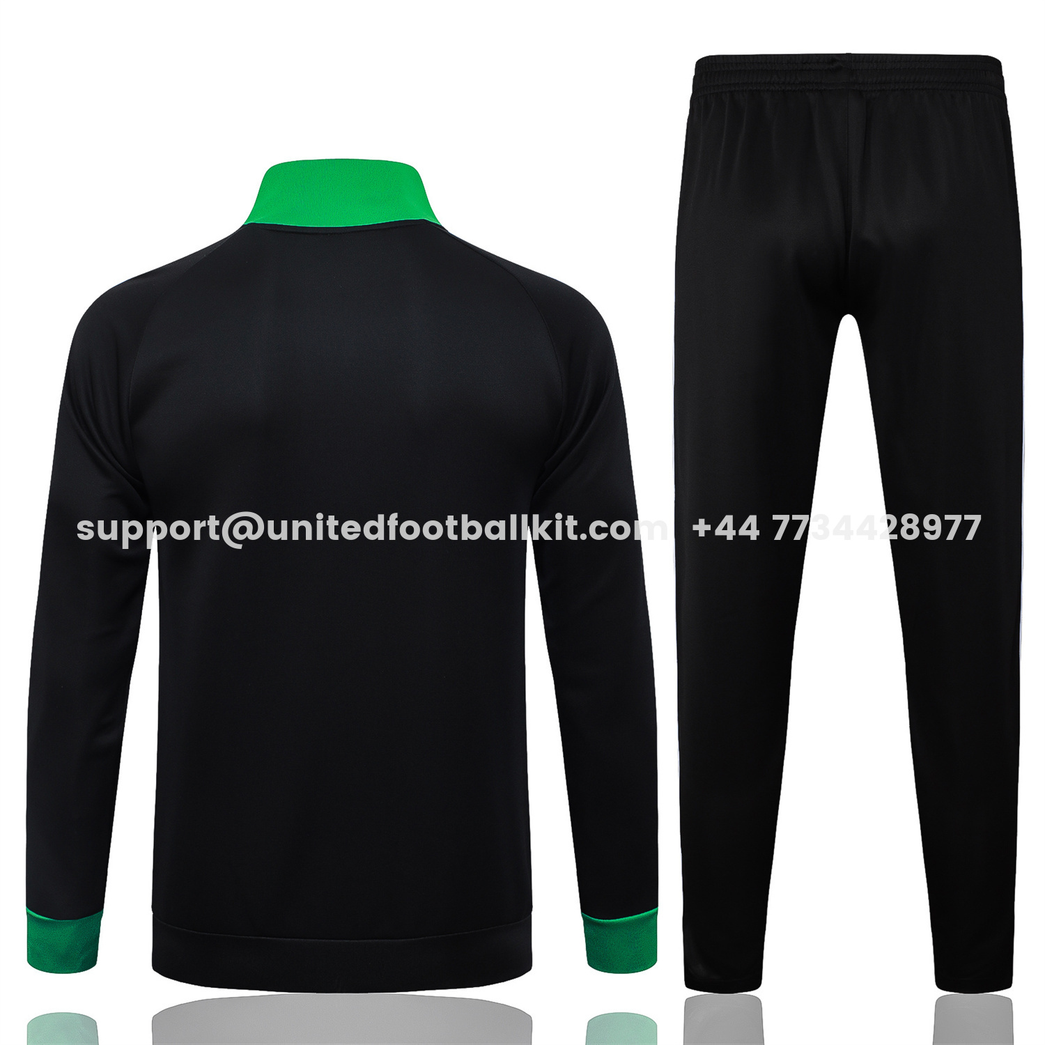 Unitedfootballkit.com | Senegal 2026 Jacket Training Tracksuit - Black With Green Jackets & Pants -Customize Name, Number and Patch | Worldwide Shipping