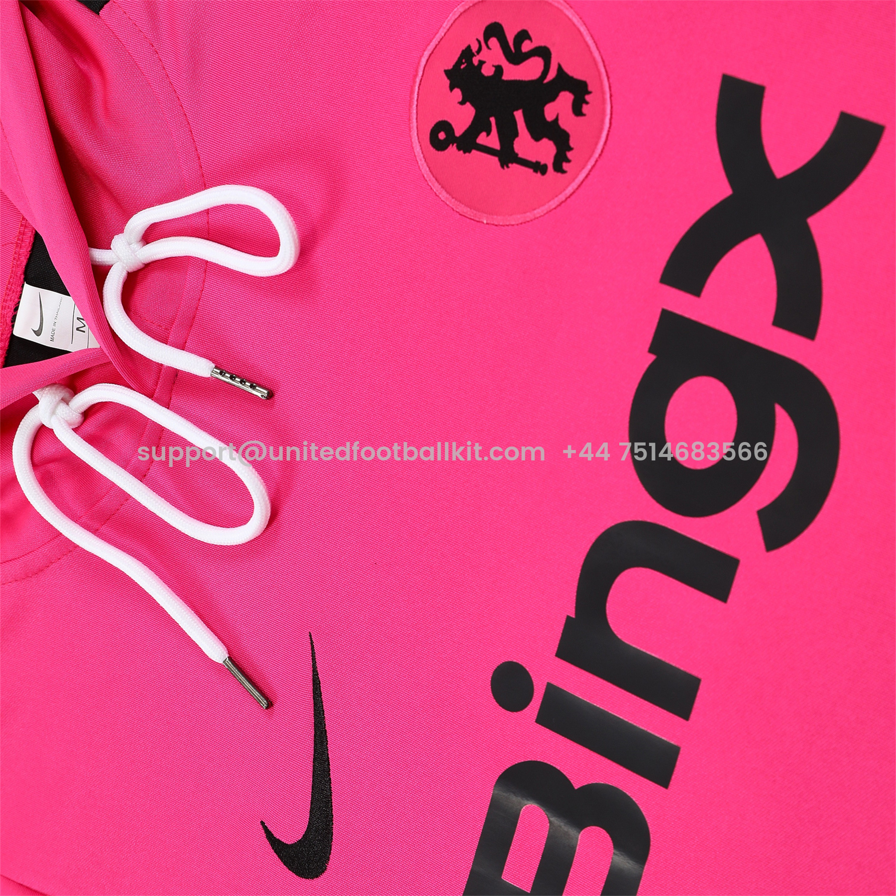 Unitedfootballkit.com | C.H.E.L.S.E.A 24-25 Training Hoodie Set - Pink Hoodie and Black Pants -Customize Name, Number and Patch | Worldwide Shipping