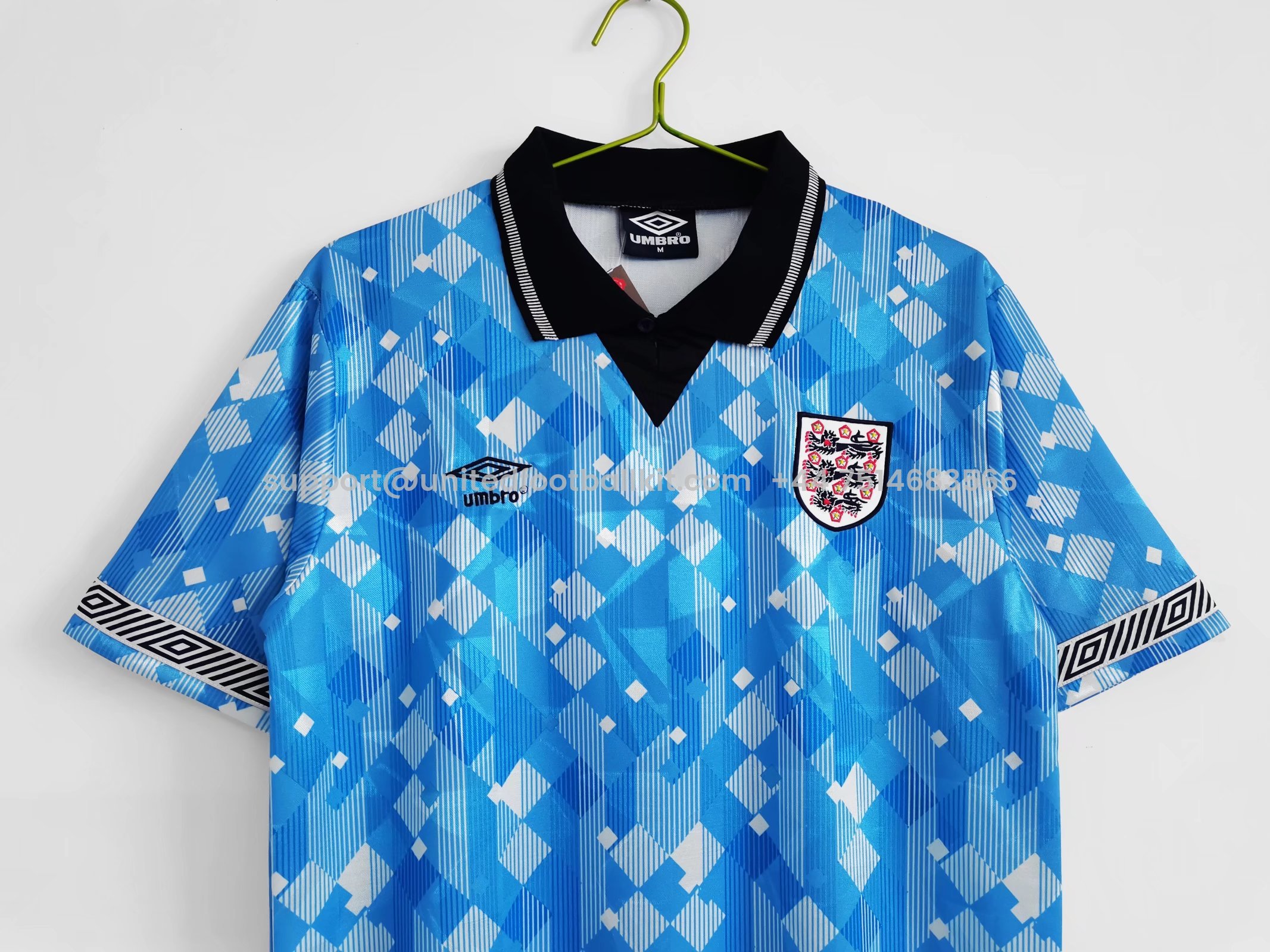 Unitedfootballkit.com | Retro England 1990 Third Jersey -Customize Name, Number and Patch | Worldwide Shipping