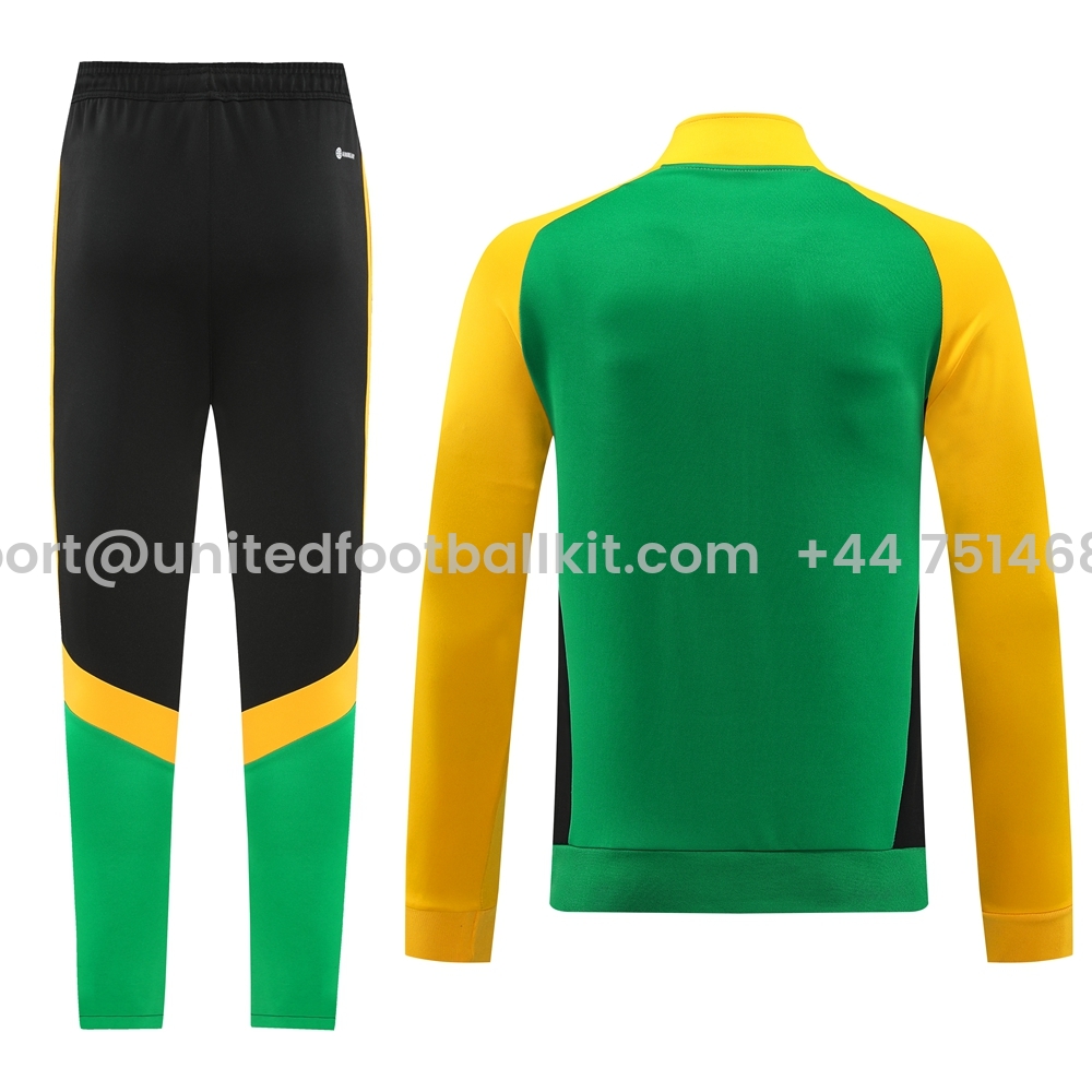 Unitedfootballkit.com | Arsenal 24-25 Jacket Training Tracksuit - Green Top and Black Pants -Customize Name, Number and Patch | Worldwide Shipping