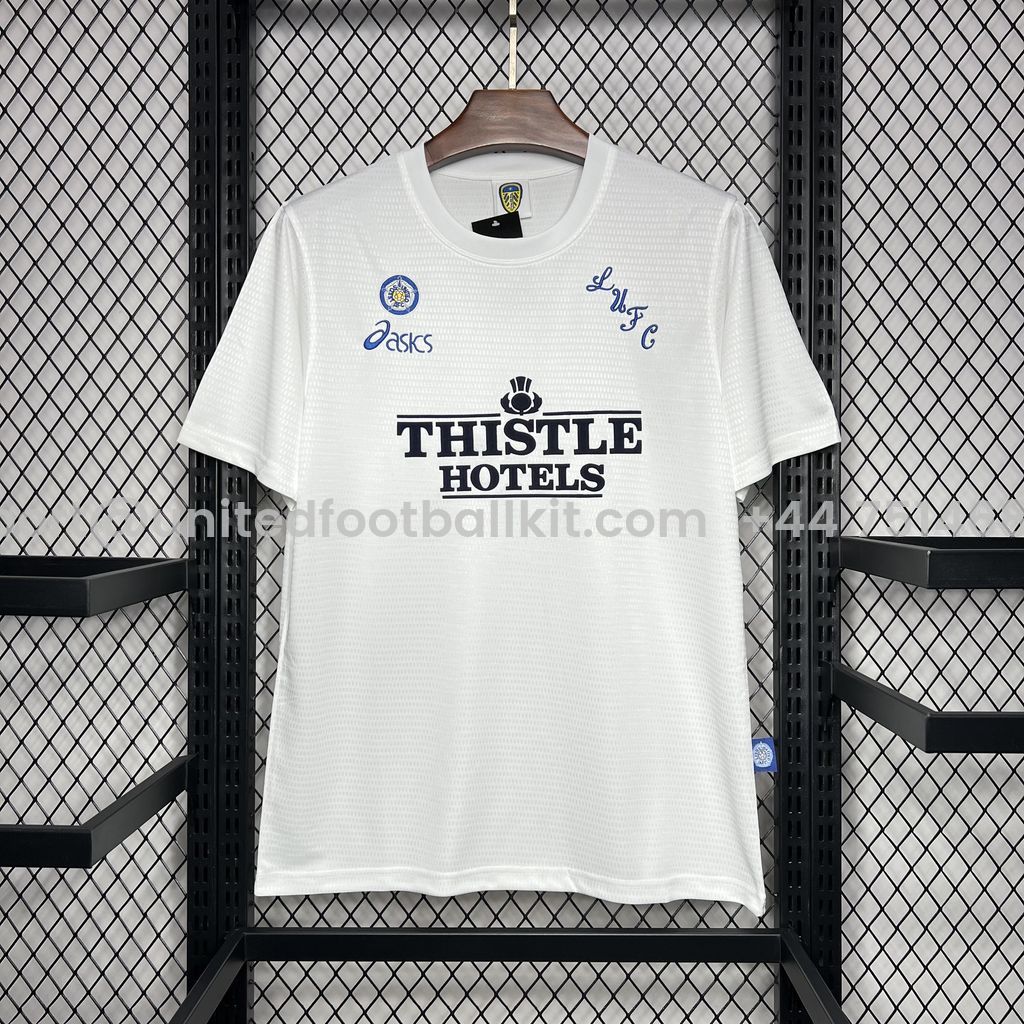 Unitedfootballkit.com | Retro Leeds United 1995-96 Home Jersey -Customize Name, Number and Patch | Worldwide Shipping