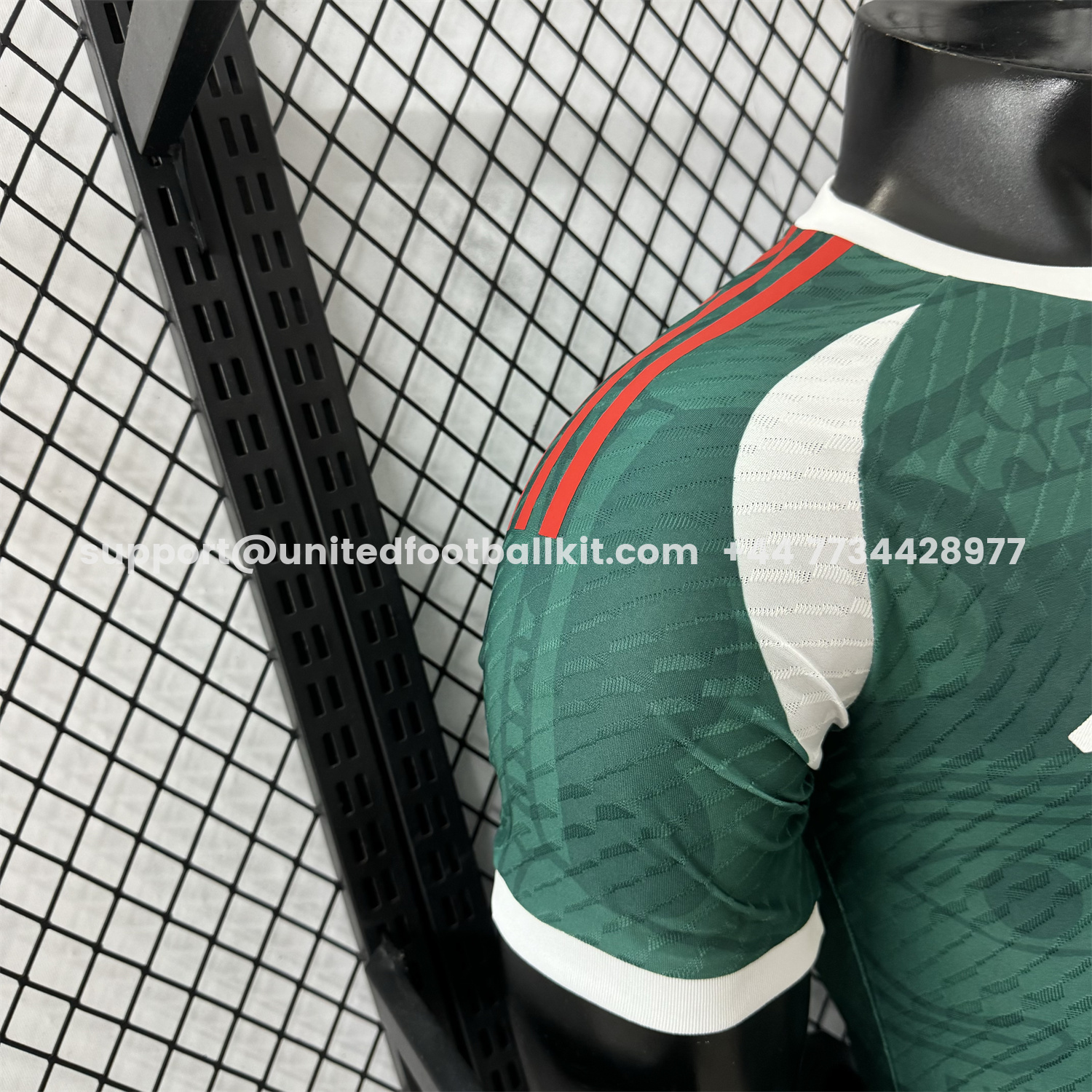 Unitedfootballkit.com | Mexico 25-26 Green Human Face Shaped Pattern Special Jersey - Player Version -Customize Name, Number and Patch | Worldwide Shipping