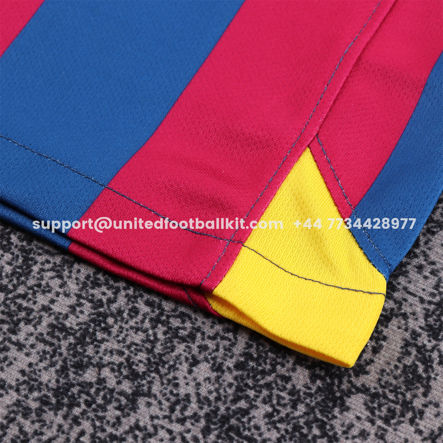 Unitedfootballkit.com | Retro Barcelona 2005-06 Home Long Sleeve Kids Kit -Customize Name, Number and Patch | Worldwide Shipping