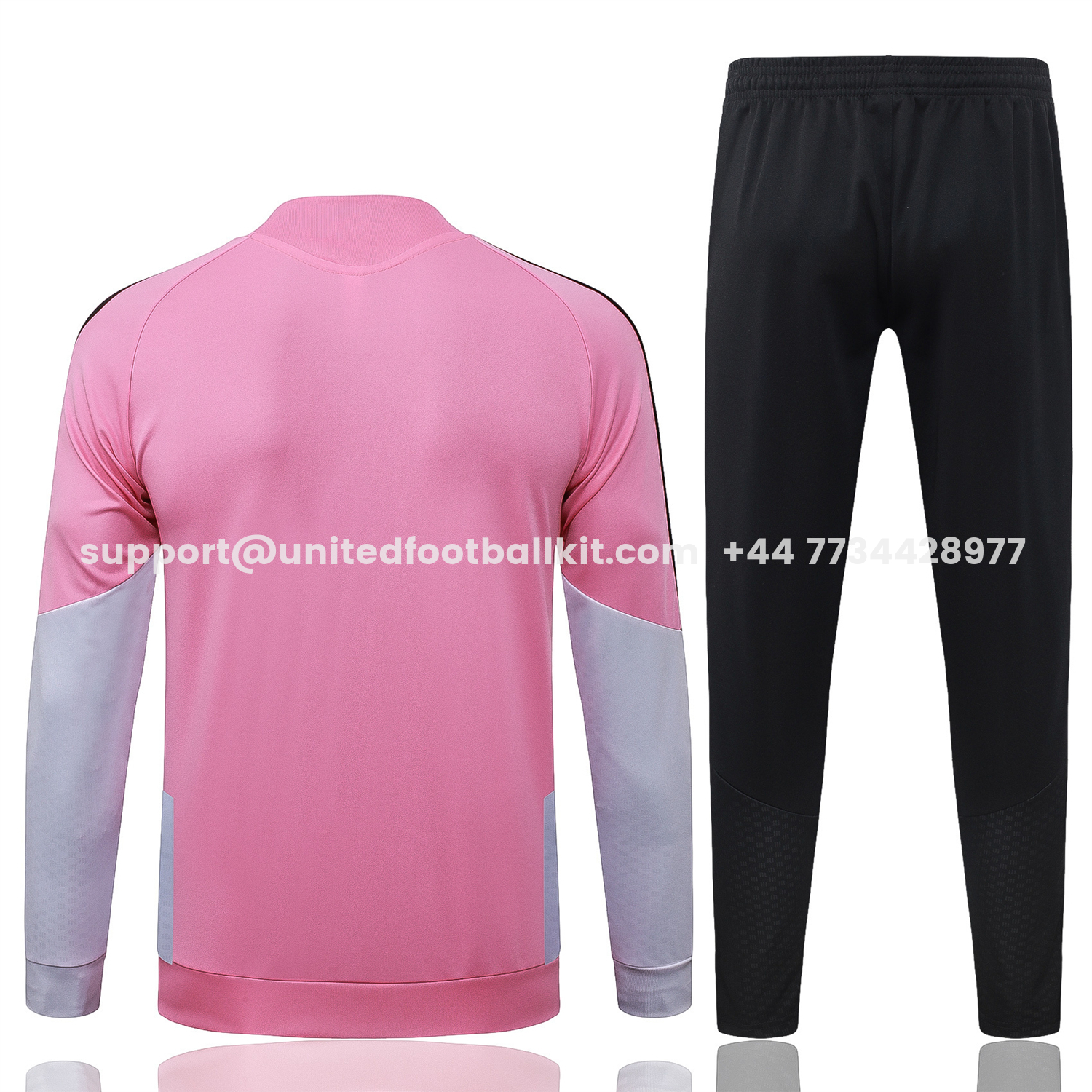 Unitedfootballkit.com | INT M.A.M 26-27 Jacket Training Tracksuit - Pink Top and Black Pants -Customize Name, Number and Patch | Worldwide Shipping