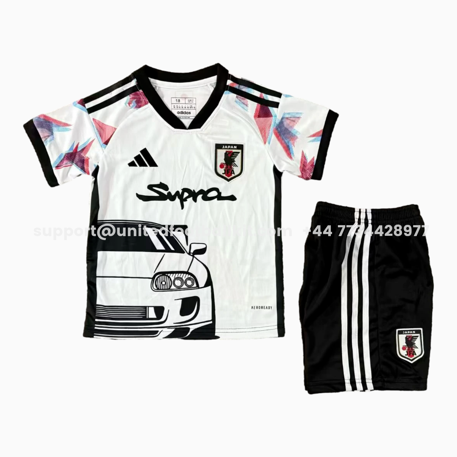 Unitedfootballkit.com | Japan 25-26 Black Car White Special Kids Kit -Customize Name, Number and Patch | Worldwide Shipping