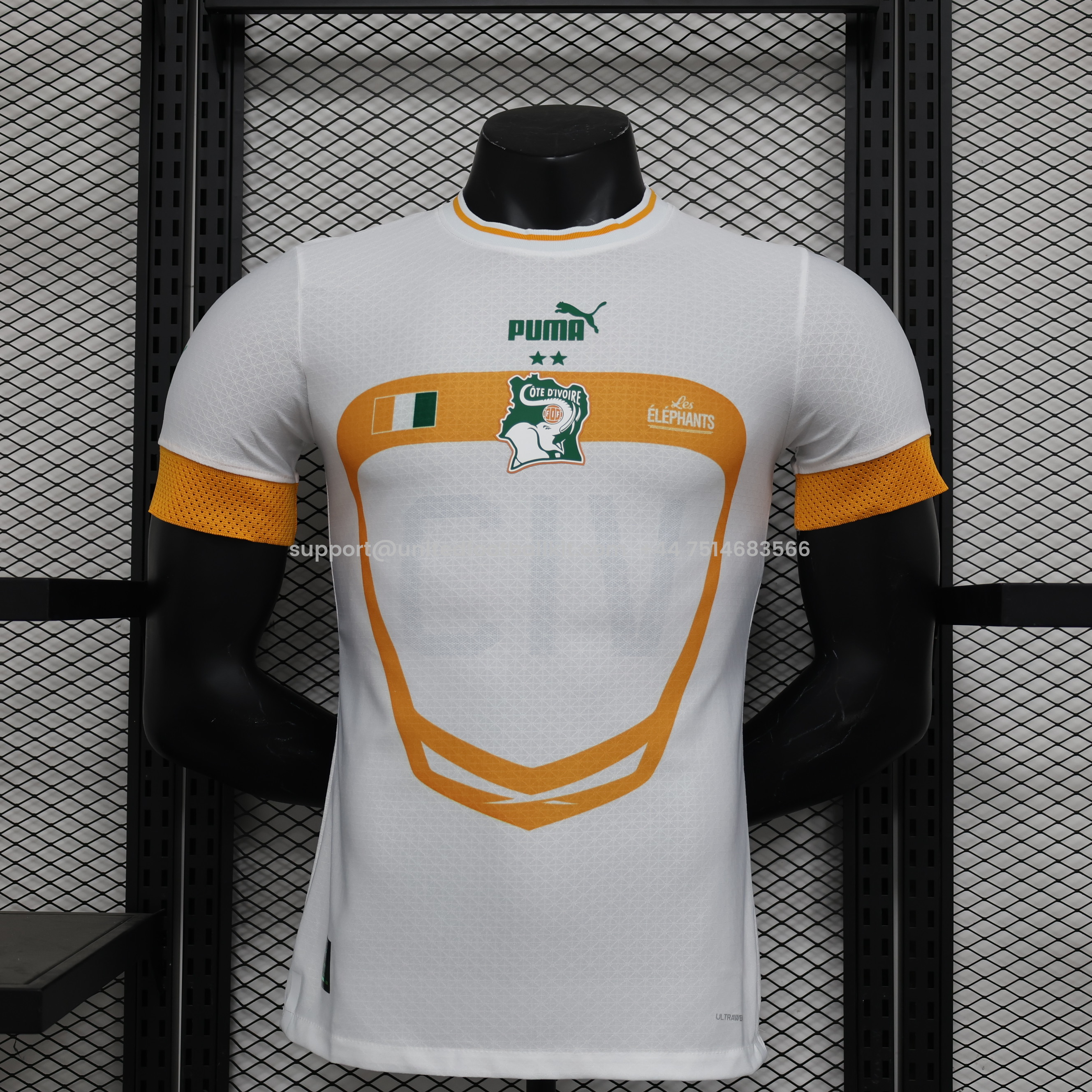 Unitedfootballkit.com | Cote d'Ivoire 22-23 Away Stadium Jersey - Player Version -Customize Name, Number and Patch | Worldwide Shipping