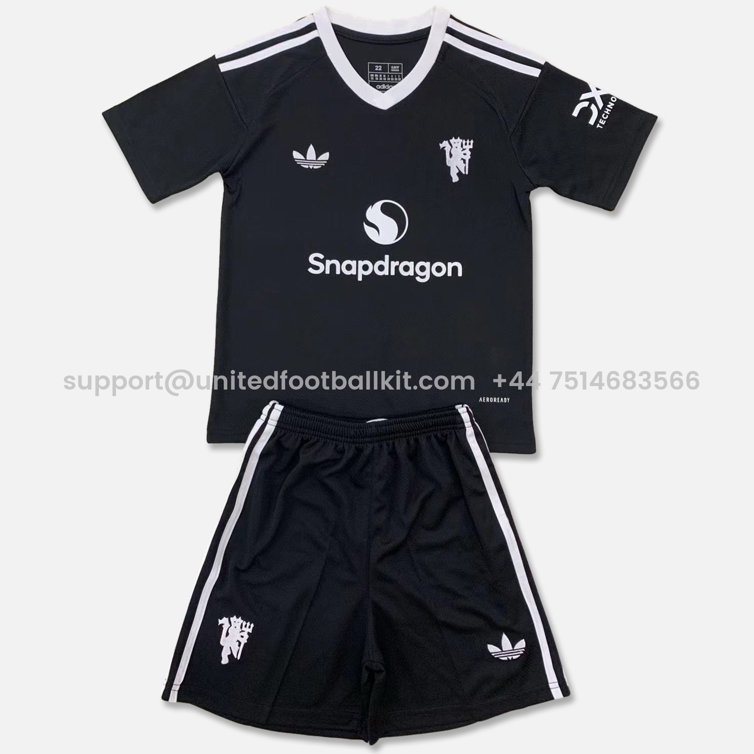 Unitedfootballkit.com | Manchester United 24-25 Black Goalkeeper Men's Adult Jersey Set - Fans Version -Customize Name, Number and Patch | Worldwide Shipping