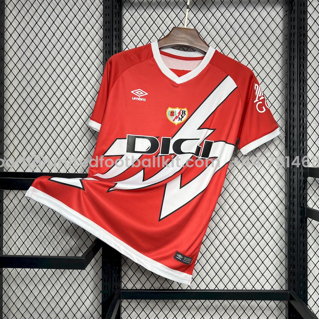 Unitedfootballkit.com | Rayo Vallecano 24-25 Away Jersey - Fans Version -Customize Name, Number and Patch | Worldwide Shipping