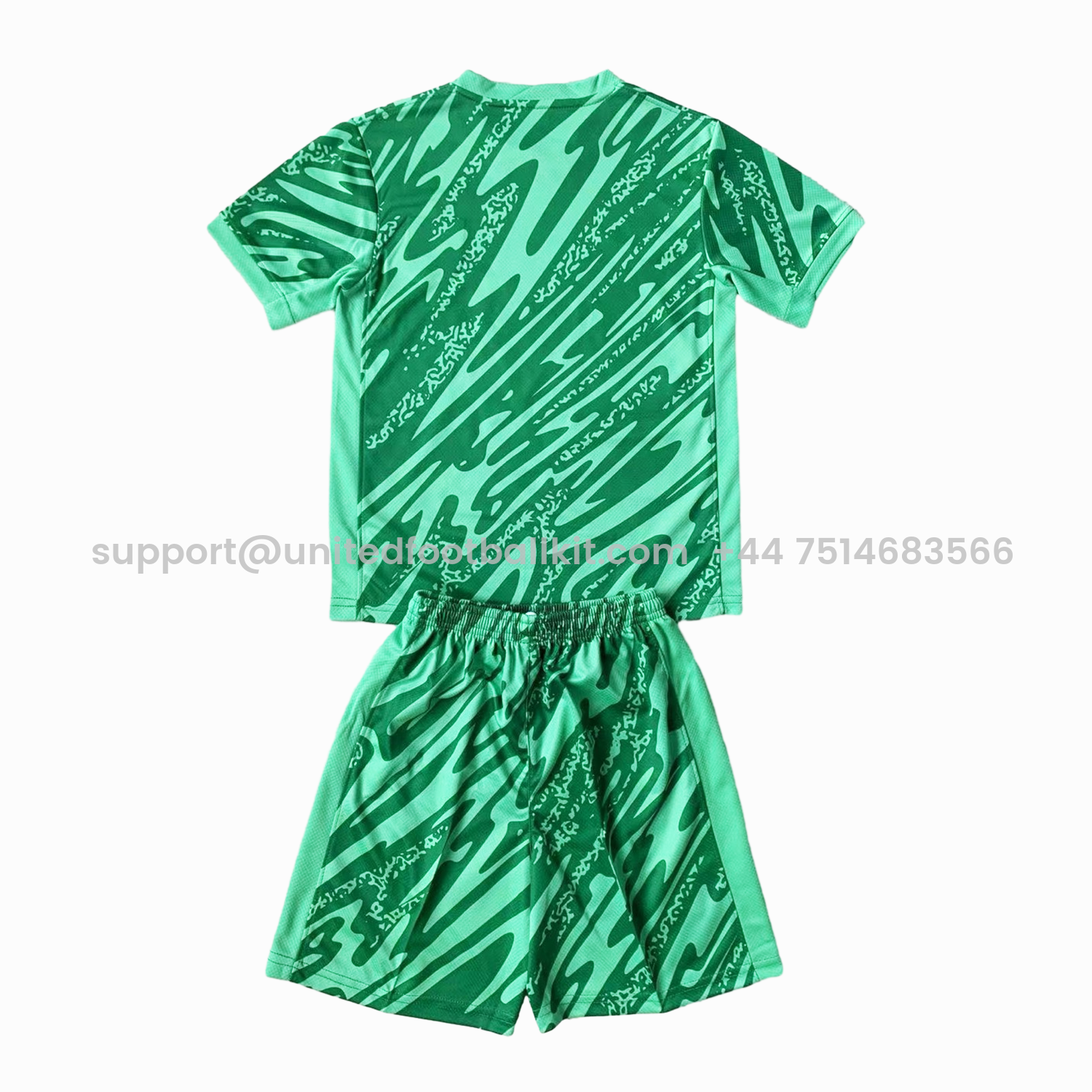 Unitedfootballkit.com | England 2024 Goalkeeper Kids Kit - Green -Customize Name, Number and Patch | Worldwide Shipping