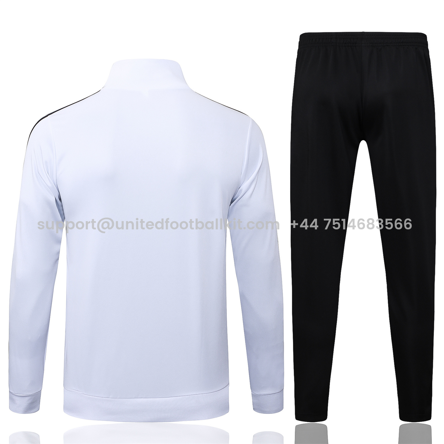 Unitedfootballkit.com | Germany 25-26 125th Anniversary Jacket Training Tracksuit - White Jackets & Black Pants -Customize Name, Number and Patch | Worldwide Shipping